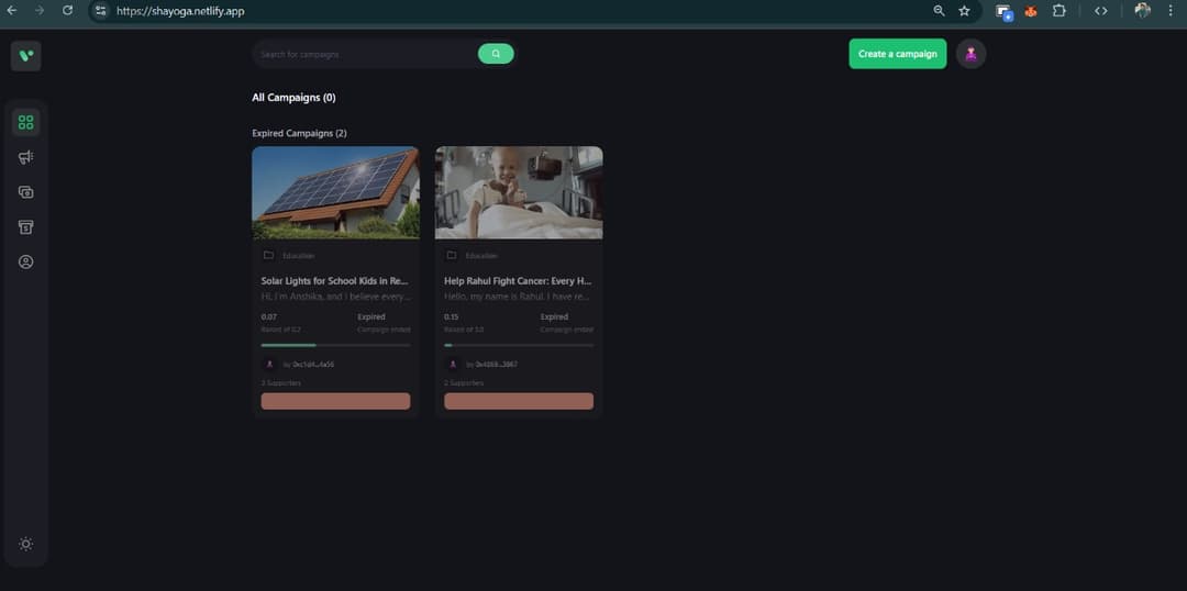 shayoga project screenshot